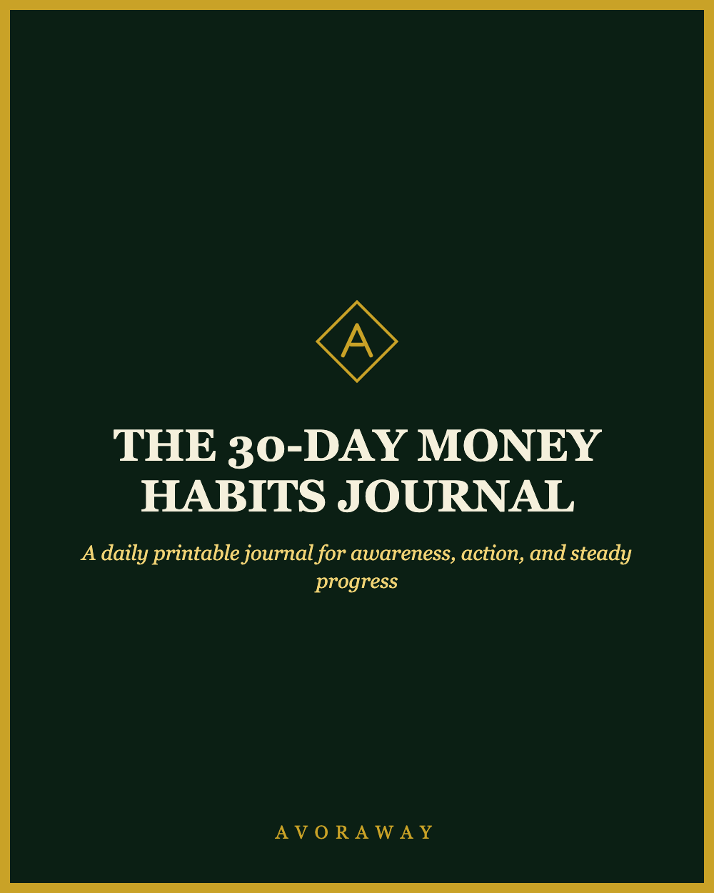 The 30-Day Money Habits Journal