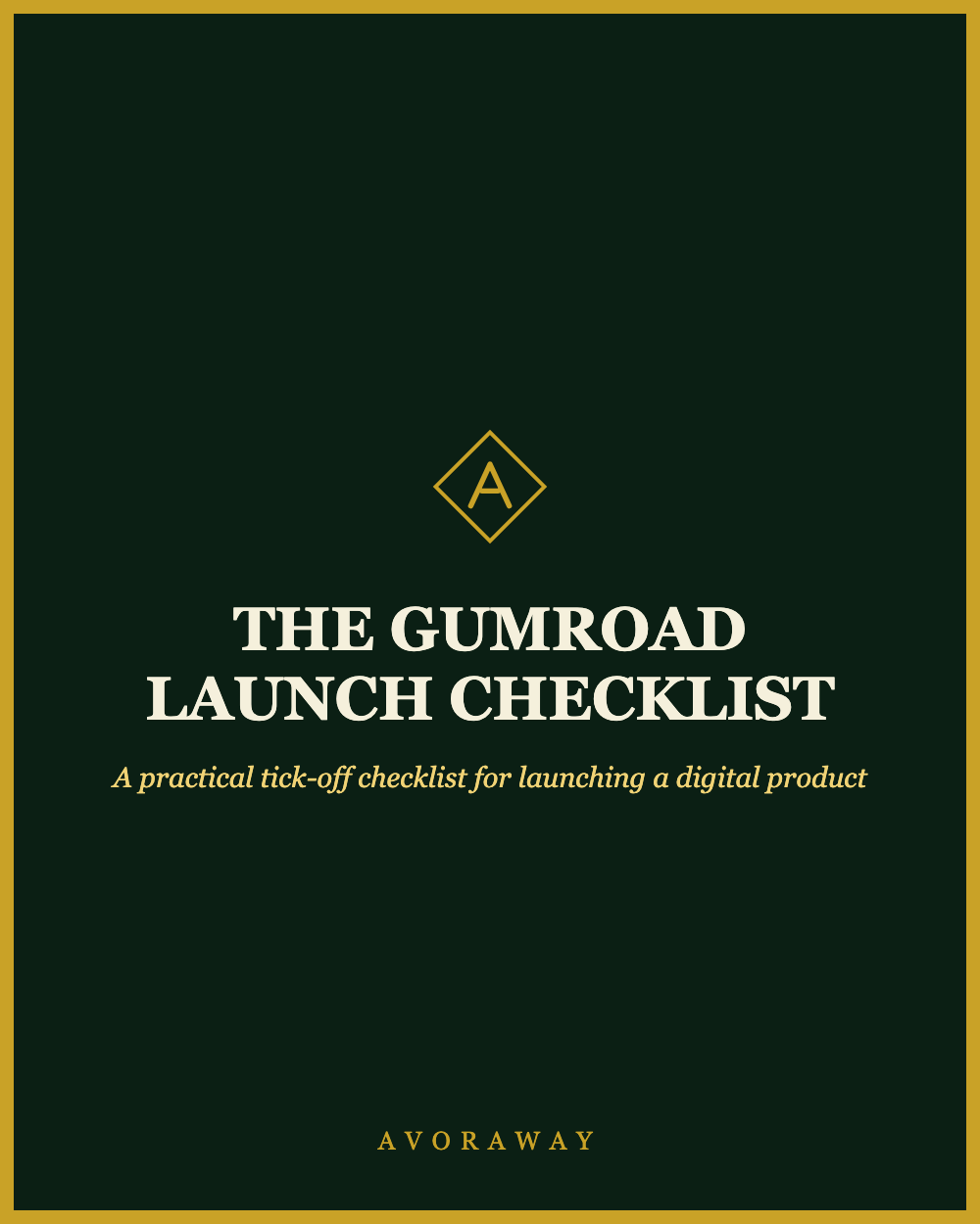The Gumroad Launch Checklist