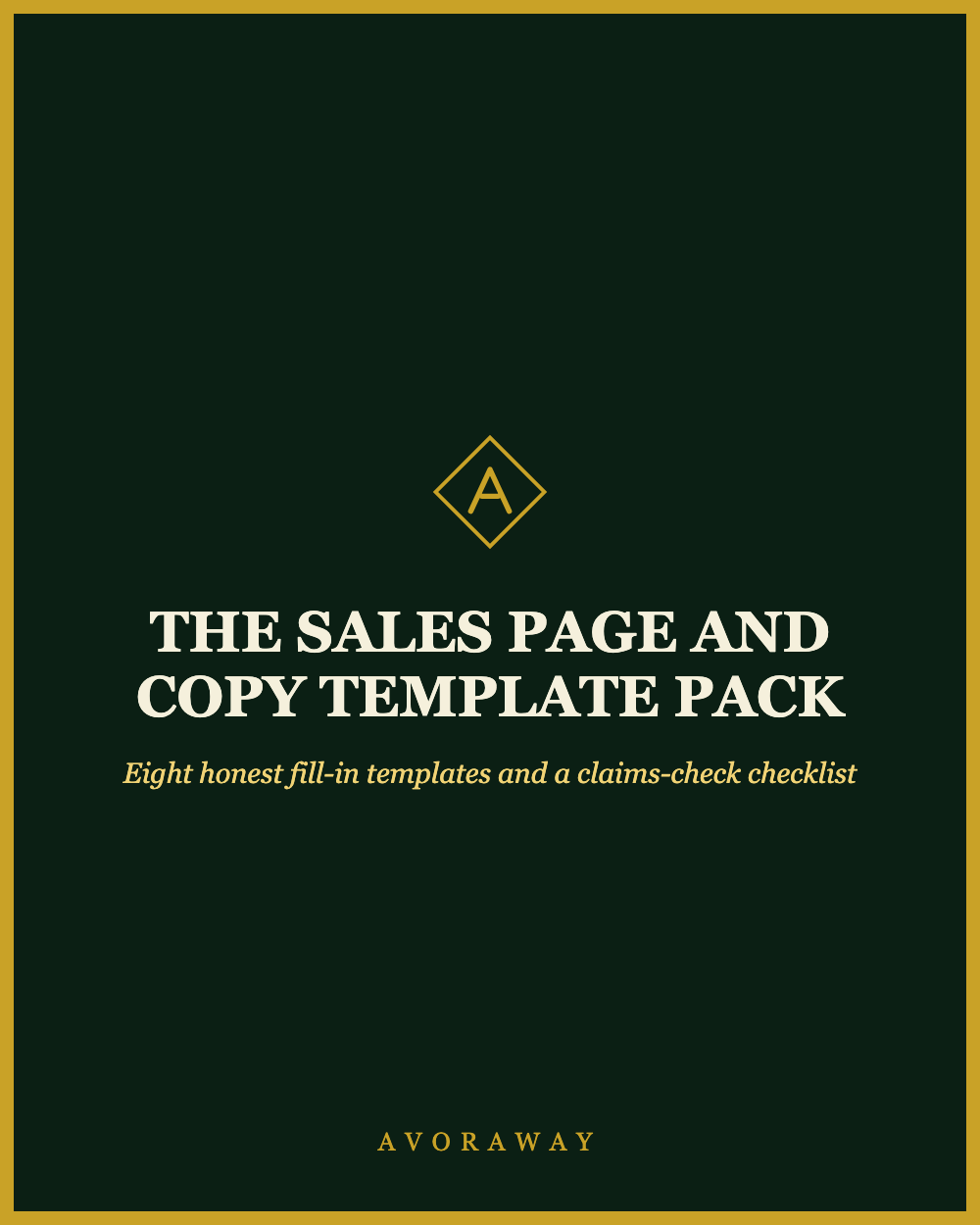 The Sales Page and Copy Template Pack