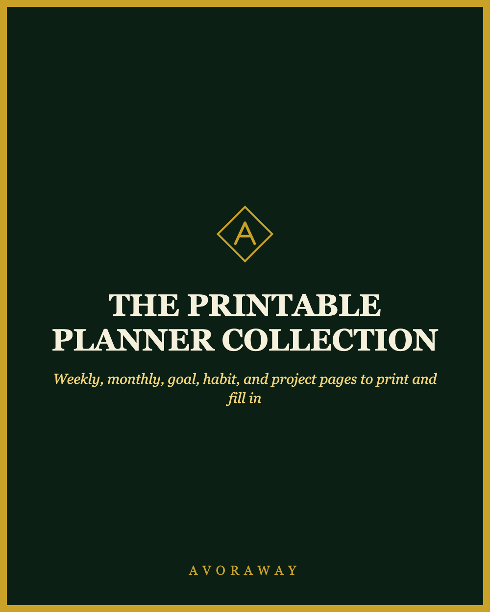The Printable Planner Collection